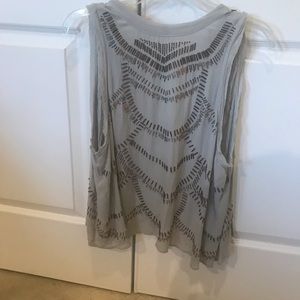 Free people size small beaded gray shirt